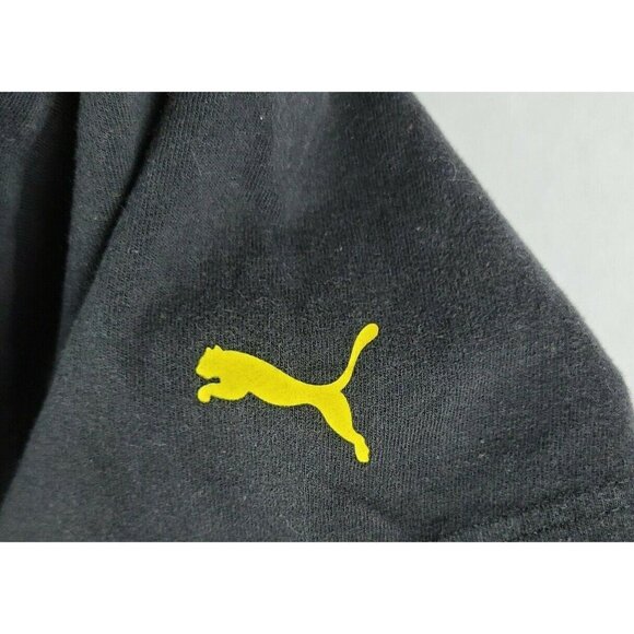 Puma Wembley Calling T-Shirt Mens Size Large Tennis Black Short Sleeve Tee - Picture 3 of 4